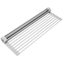 Load image into Gallery viewer, Surpahs Over The Sink Multipurpose Roll-Up Dish Drying Rack (Warm Gray, Large - 20.5" x 13.1")