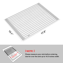 Load image into Gallery viewer, Surpahs Over The Sink Multipurpose Roll-Up Dish Drying Rack (Warm Gray, Small - 17.5" x 13.1")