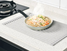 Load image into Gallery viewer, Surpahs Over The Sink Multipurpose Roll-Up Dish Drying Rack (Warm Gray, Samll- 17.5" x 13.1") - 2 Pack