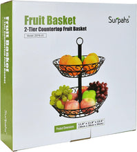 Load image into Gallery viewer, Surpahs 2-Tier Countertop Fruit Basket Stand